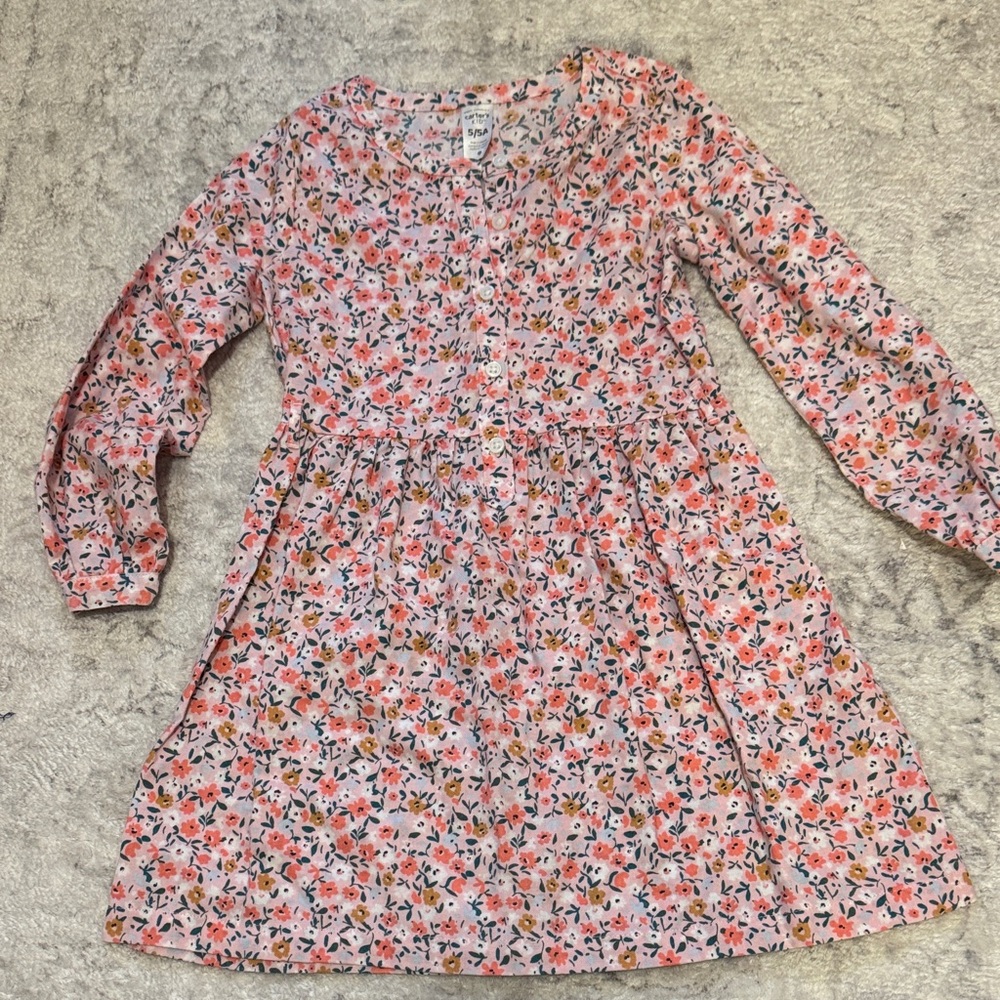 Carters 5 Floral Pink Girls Dress
